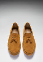 Hugs & Co Mens Tasselled Driving Loafers Tobacco Suede