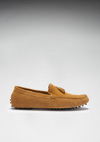 Hugs & Co Mens Tasselled Driving Loafers Tobacco Suede