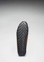 Hugs & Co Mens Tyre Sole Penny Driving Loafers Brown Leather