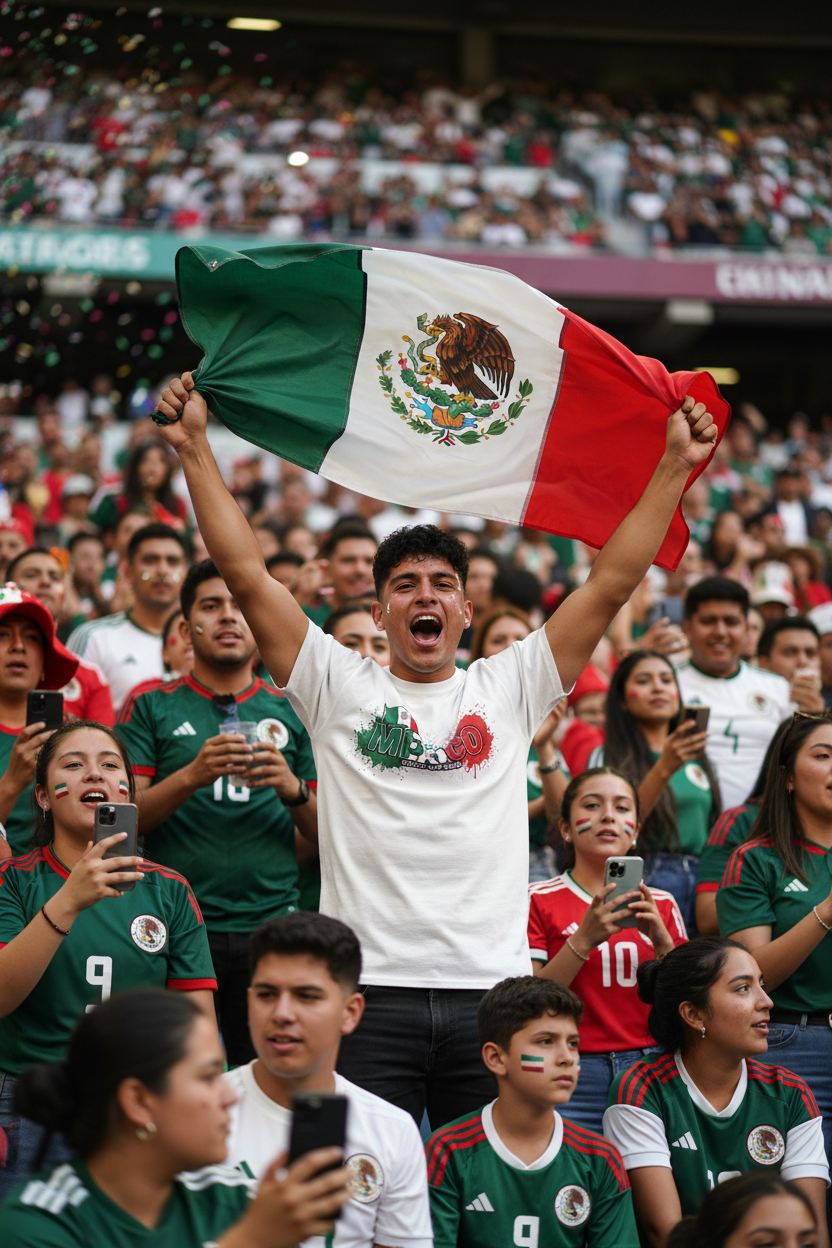 Mexico World Cup 2026 T-Shirt - Bold Graffiti Flag Design by StayClothed.com