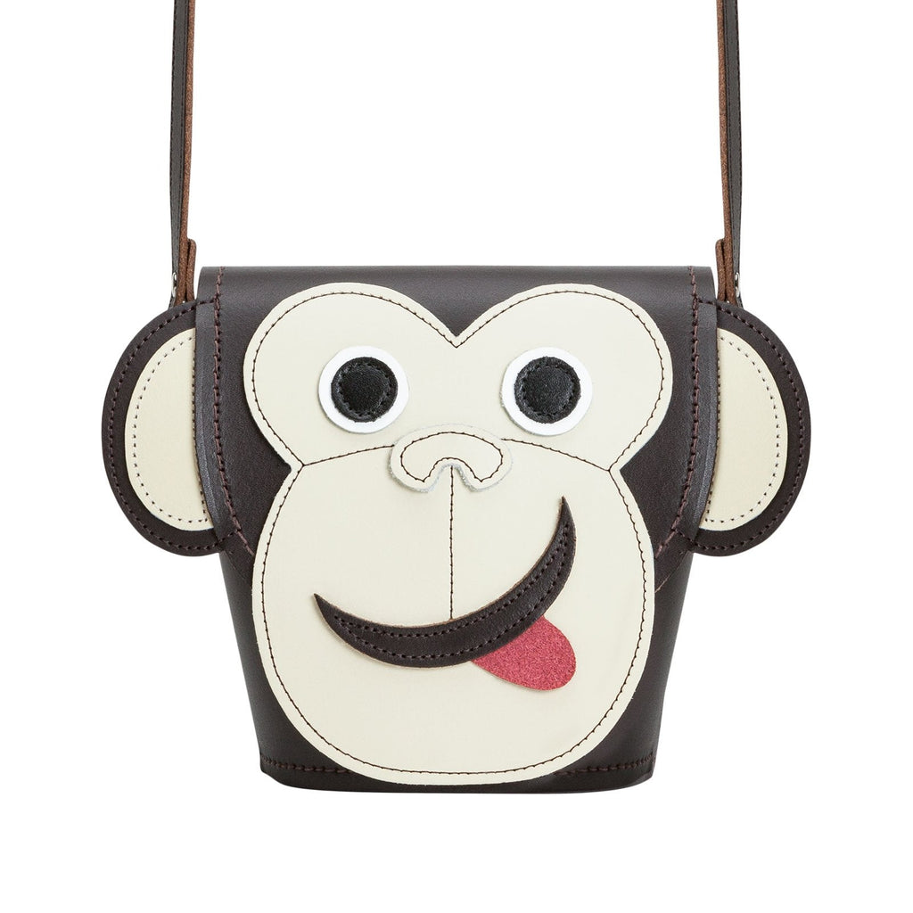 Zatchels Mikey Monkey Handmade Leather Bag front view