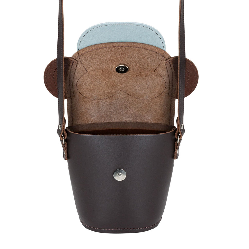 Zatchels Mikey Monkey leather bag open view
