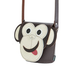 Zatchels Mikey Monkey leather bag side view
