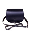 Zatchels Navy Handmade Leather Saddle Bag