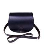 Zatchels Navy Handmade Leather Saddle Bag