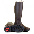 Bareback Footwear Nebraska Wool-lined Long Riding Boots Brown