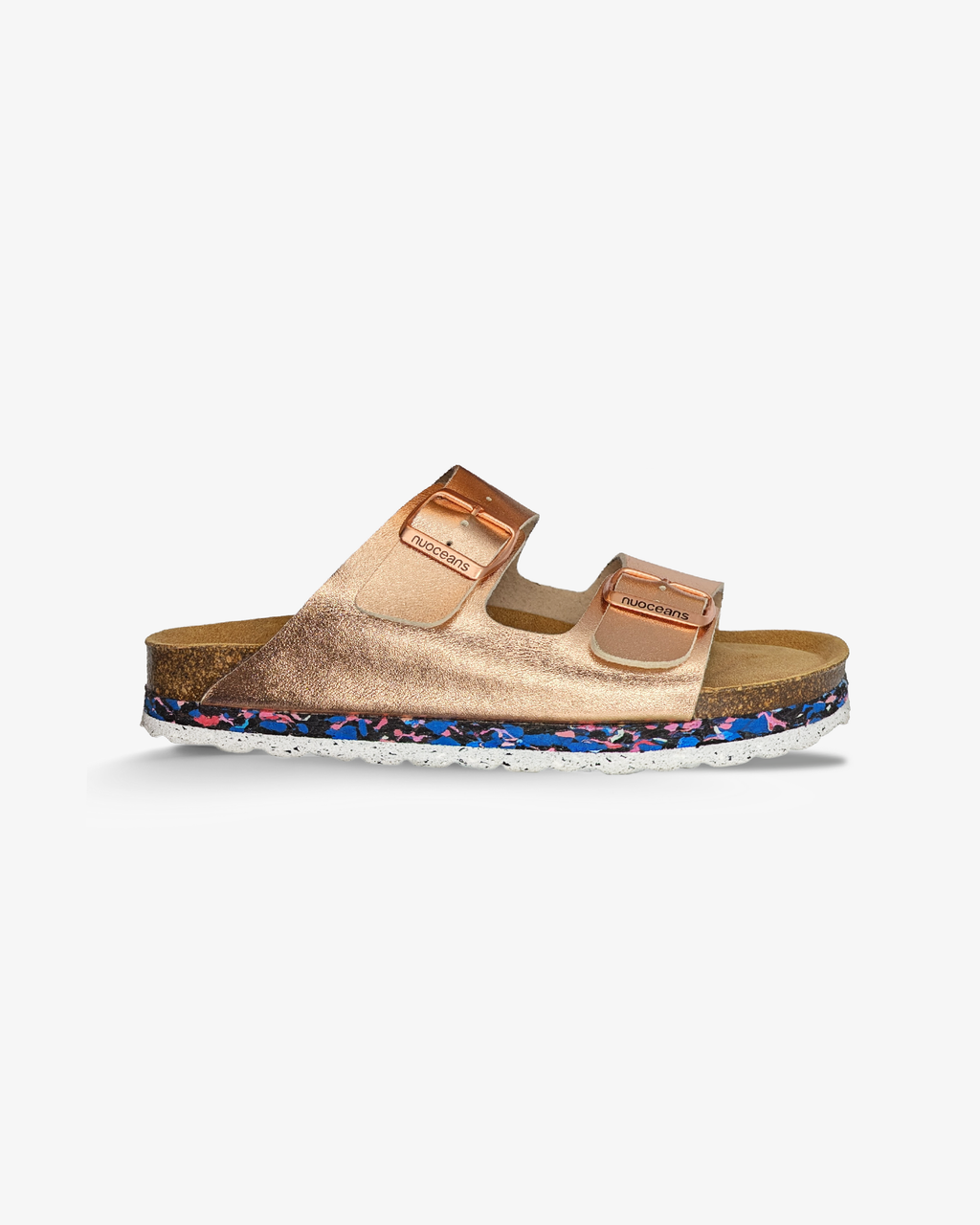 Nuoceans Rosy Metallic Rose Gold Vegan Sandals