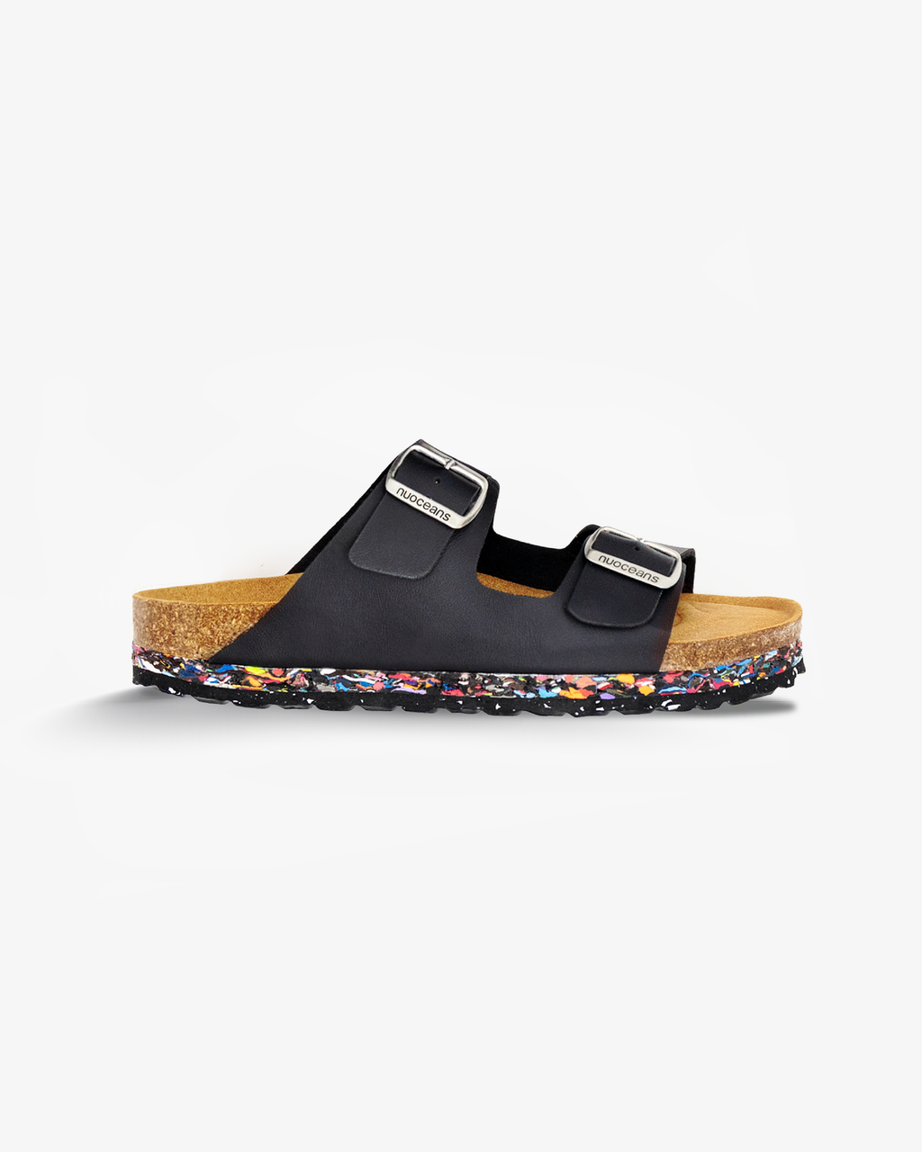 Nuoceans Onyx Black Vegan Sandals