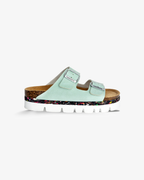 Nuoceans Bubbles Aqua Blue Platform Sandals