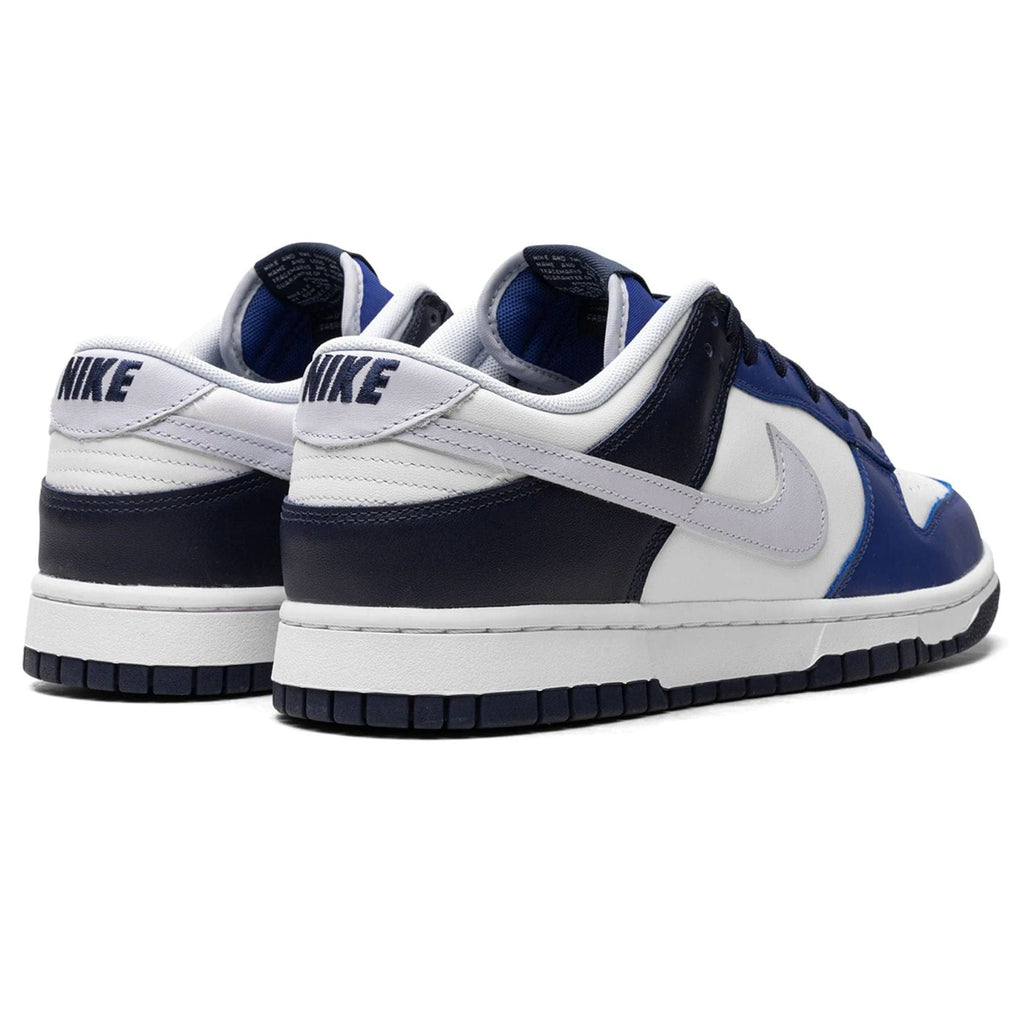 Nike Dunk Low Game Royal Navy trainers top view showing laces