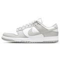 Nike Dunk Low Grey Fog trainers main side profile in grey and white