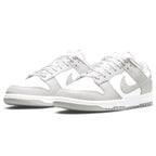 Nike Dunk Low Grey Fog trainers alternate side view showing grey overlays