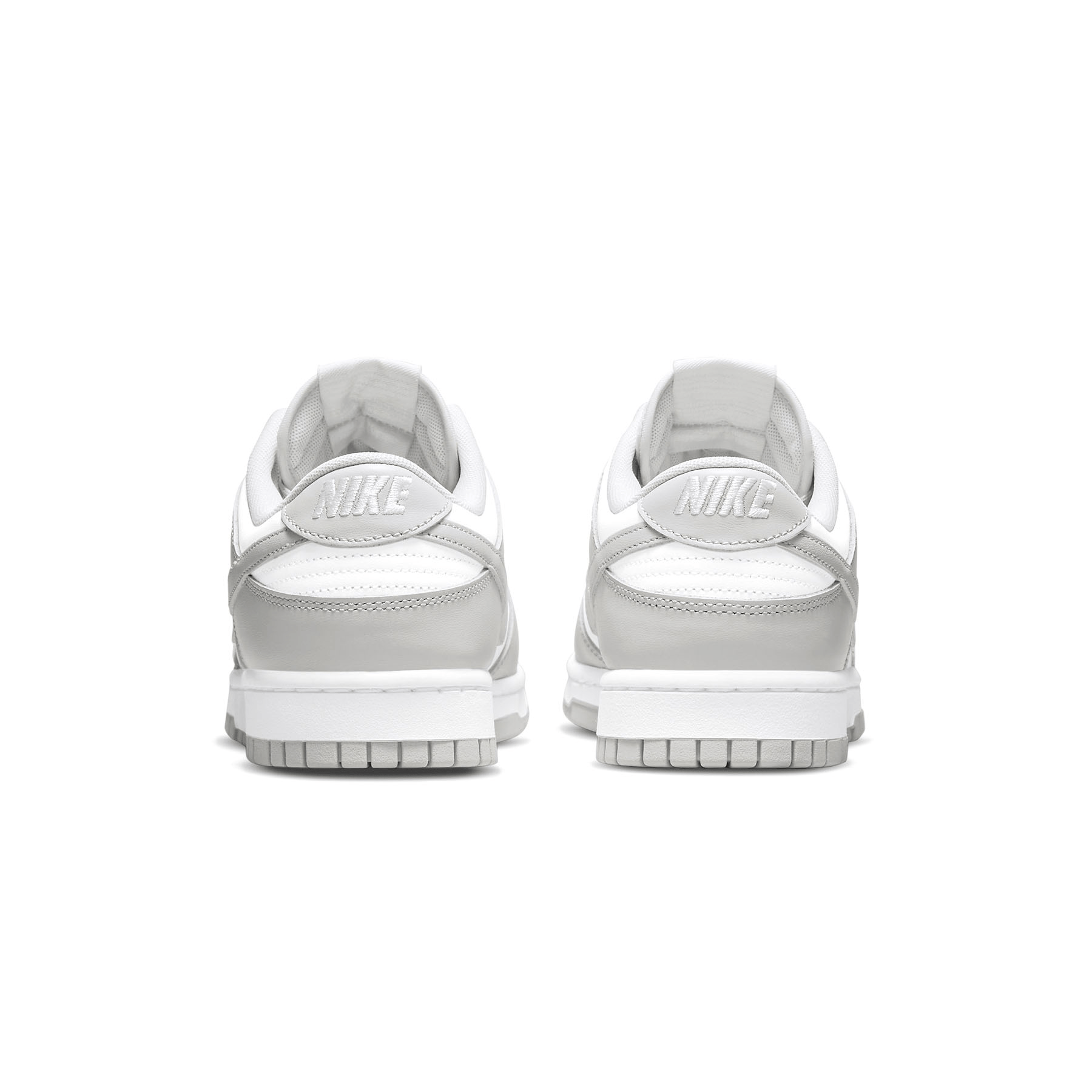 Nike Dunk Low Grey Fog trainers rear heel view