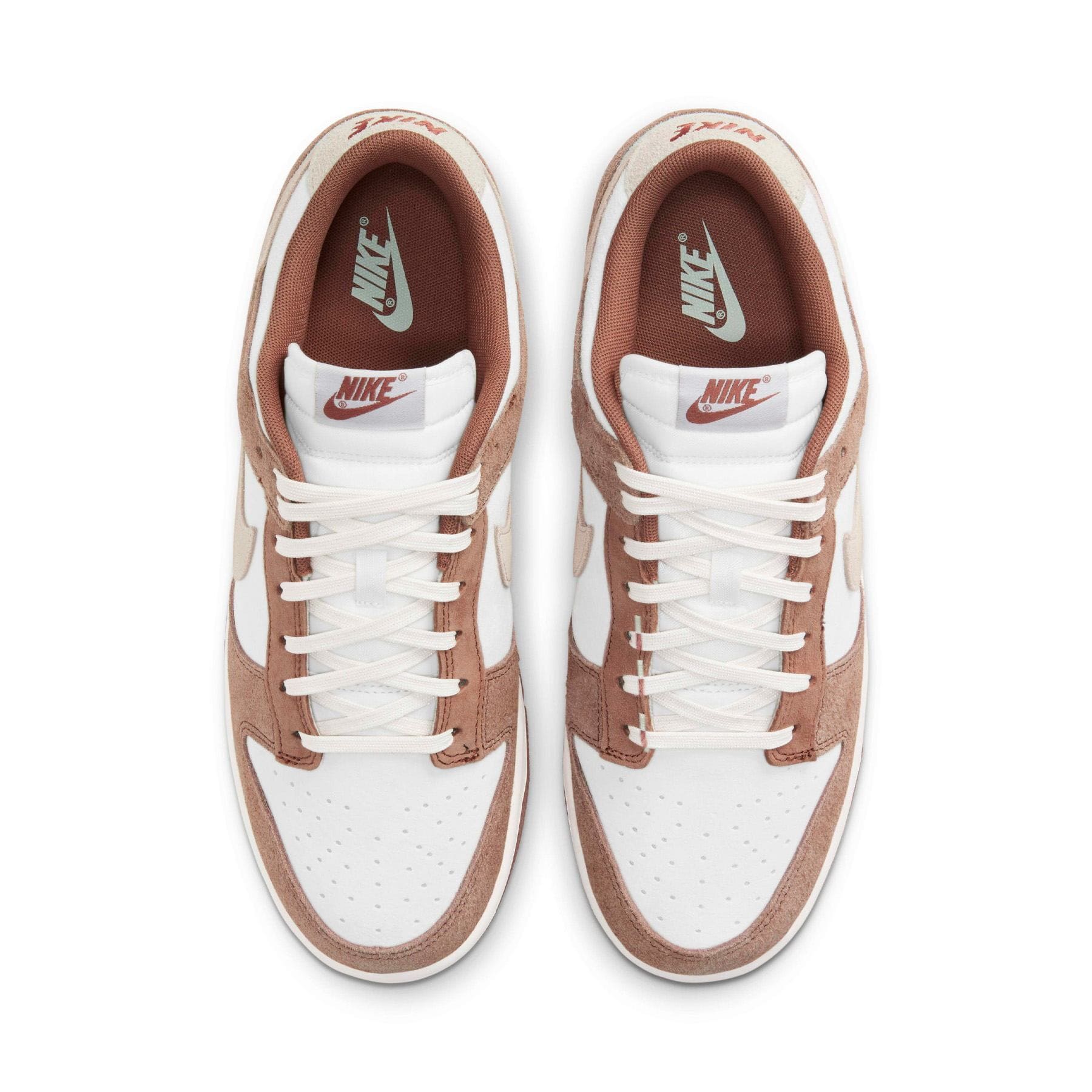 Nike Dunk Low Premium Medium Curry trainers top view showing laces