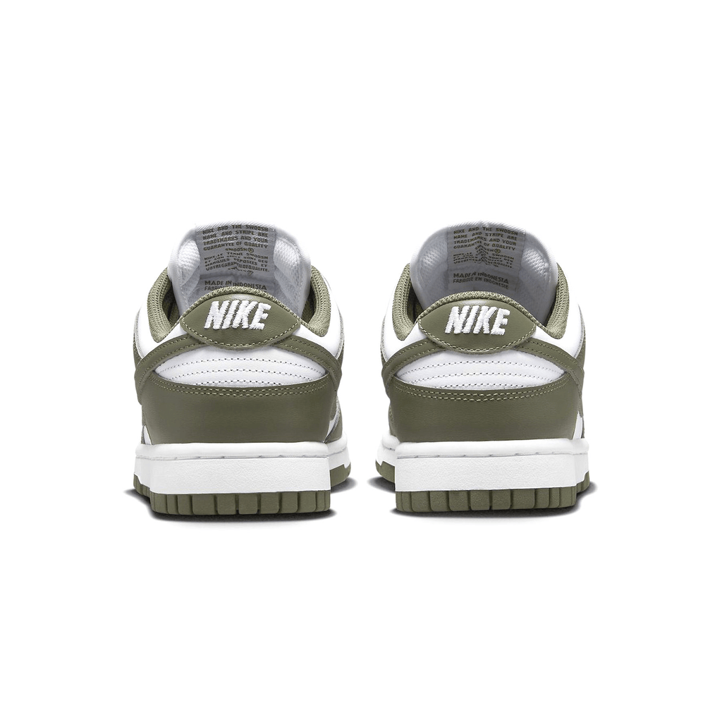 Nike Dunk Low Womens Medium Olive trainers rear heel view