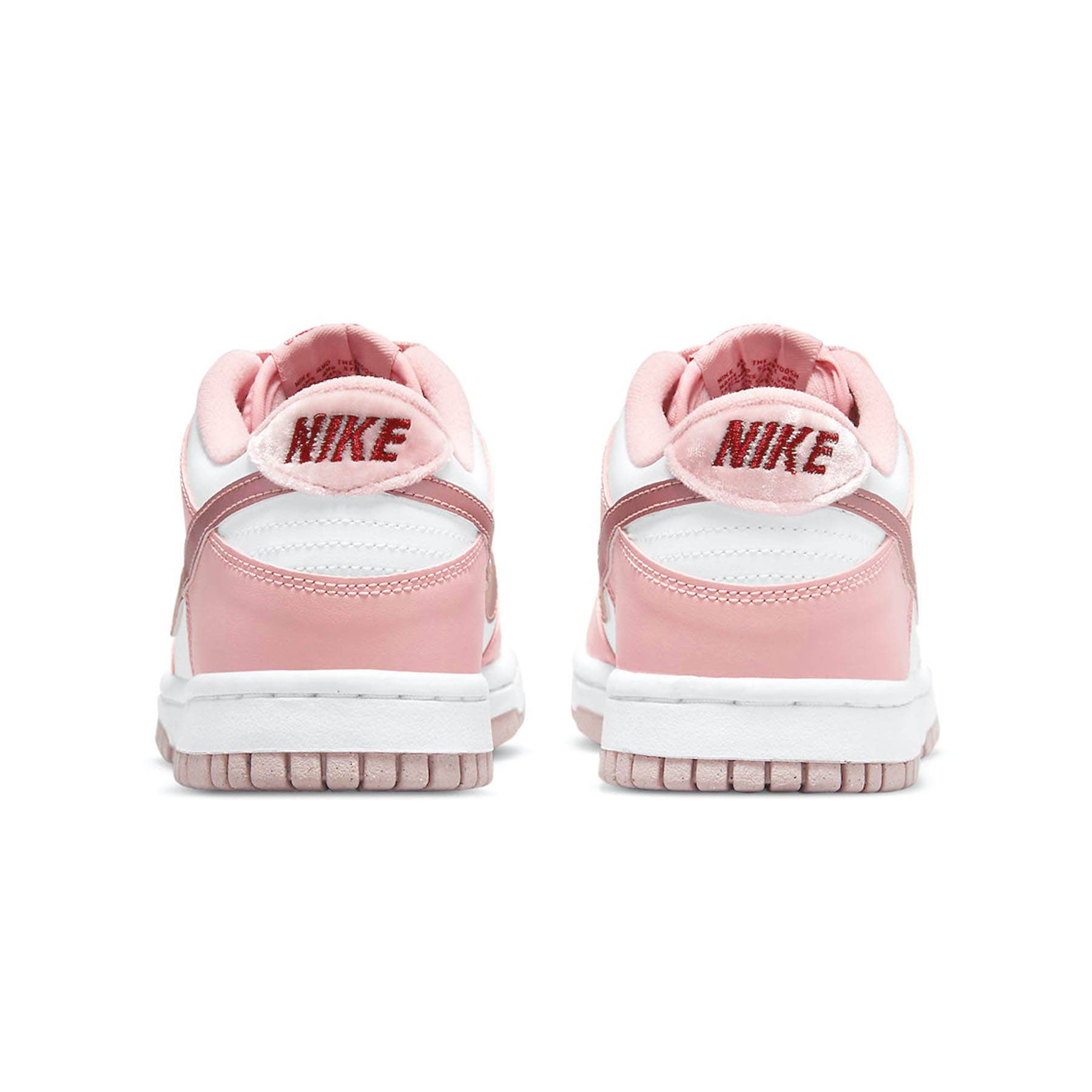 Nike Dunk Low GS Pink Velvet trainers heel view