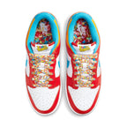 Nike Dunk Low QS LeBron James Fruity Pebbles trainers top view showing laces