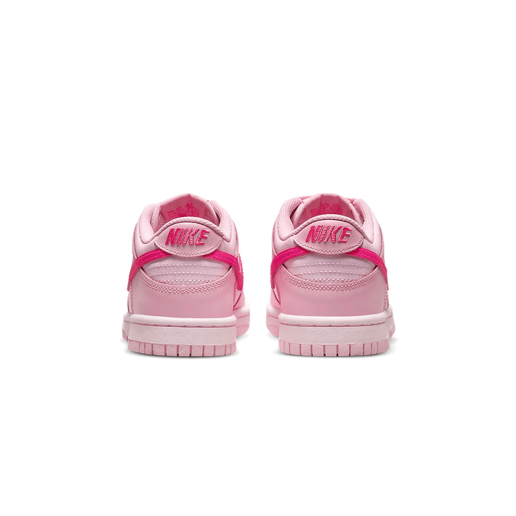 Nike Dunk Low GS Triple Pink trainers heel view