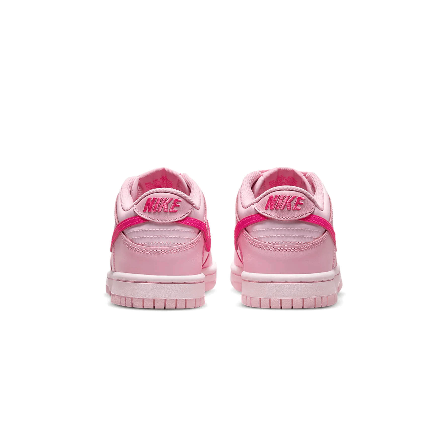 Nike Dunk Low GS Triple Pink trainers heel view