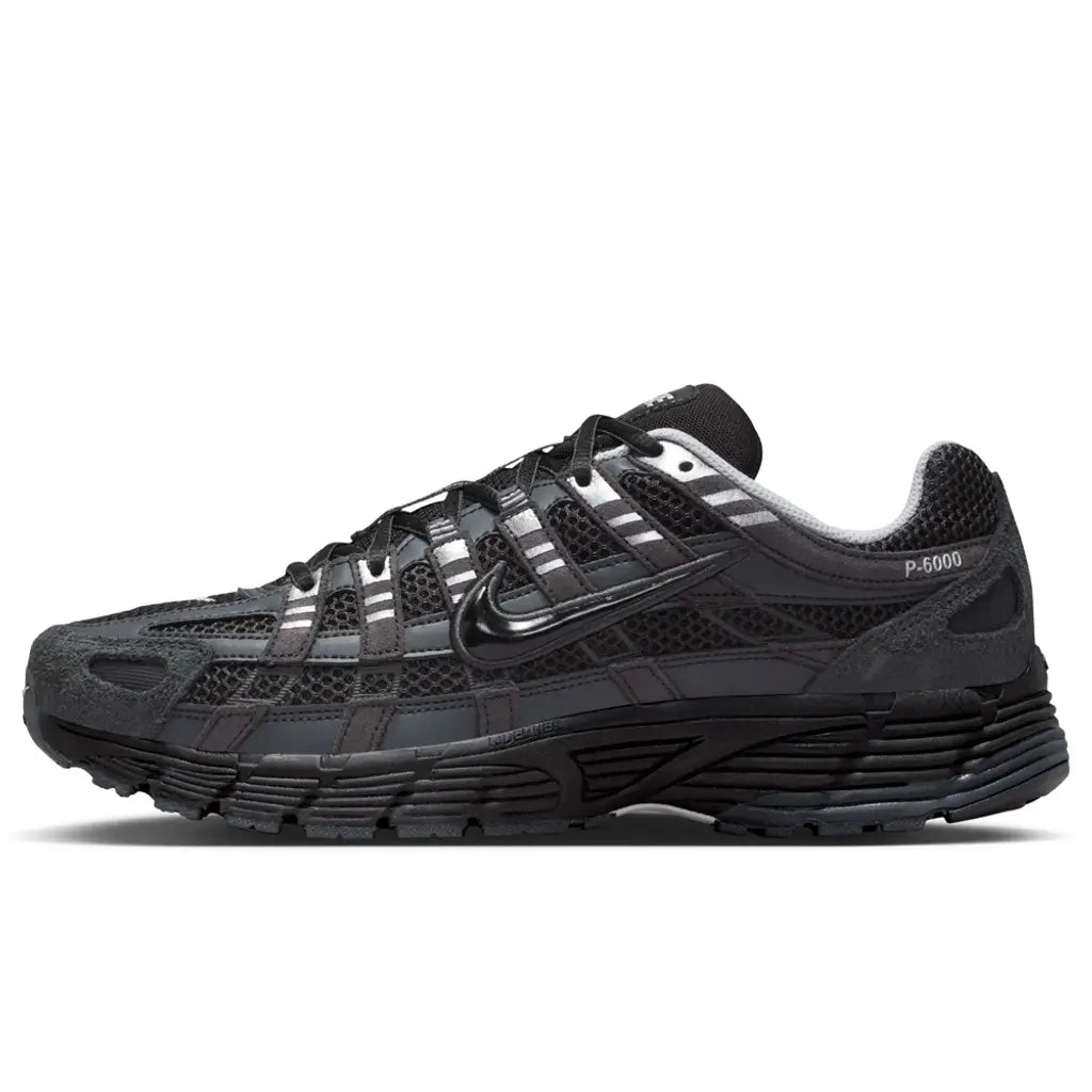 Nike P-6000 Suede Anthracite Metallic Silver Trainers