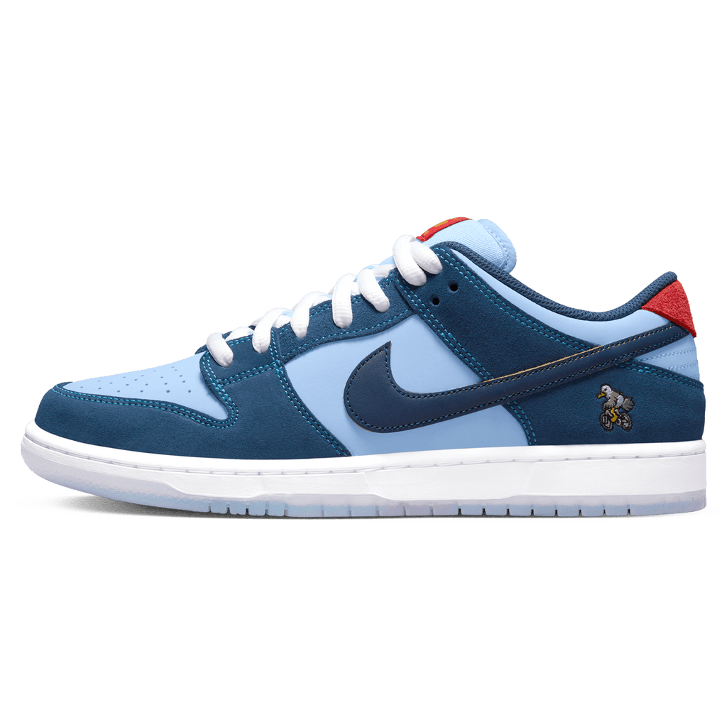 Why So Sad x Nike SB Dunk Low Predatory Bird trainers main side profile