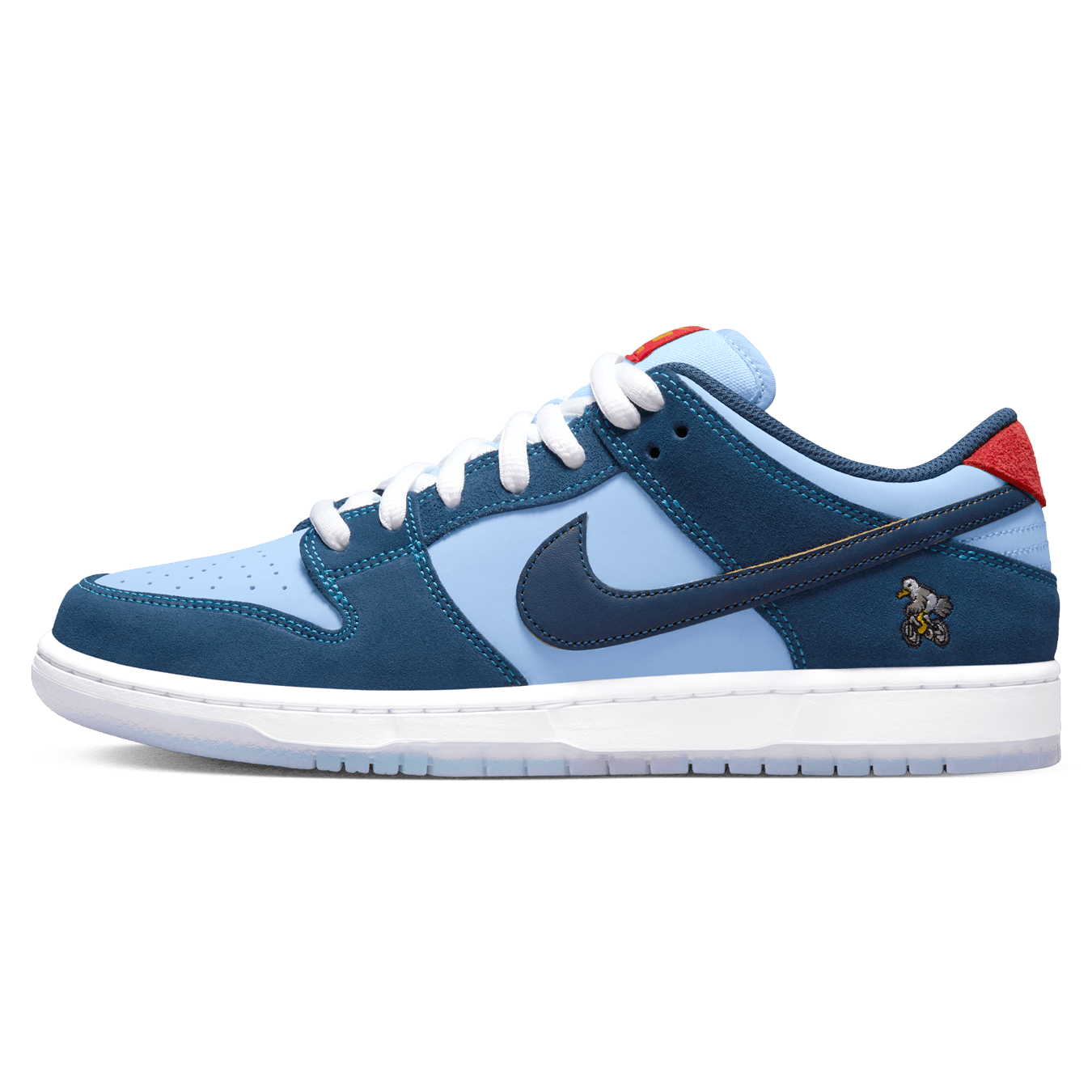 Why So Sad x Nike SB Dunk Low Predatory Bird trainers main side profile