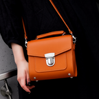 Zatchels Orange Sugarcube handbag model view