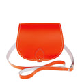 Zatchels Orange Handmade Leather Saddle Bag