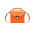 Zatchels Orange Sugarcube Handmade Leather Handbag front view