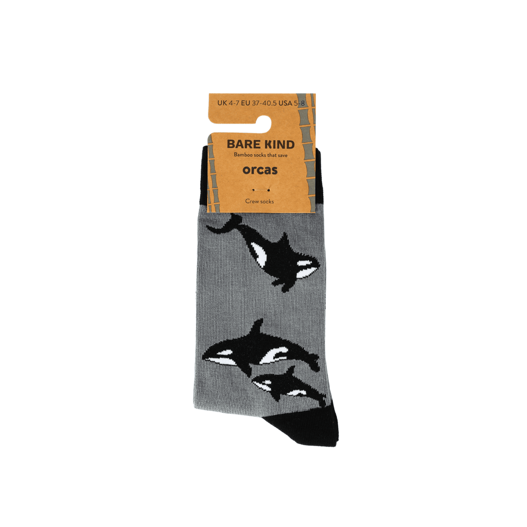 Bare Kind Save the Orcas Bamboo Socks