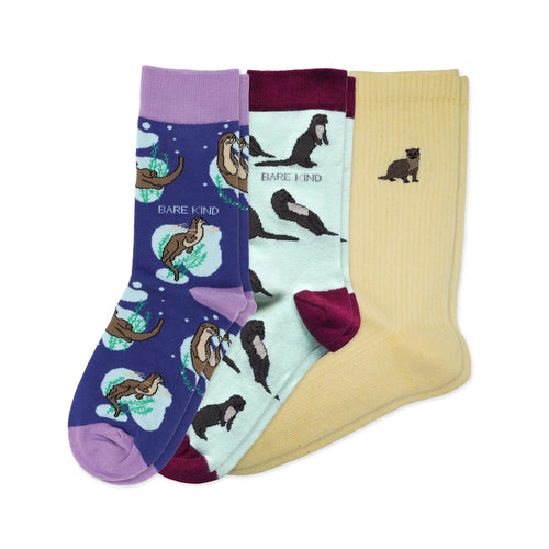 Bare Kind The Otter 3 Pack Bamboo Sock Set