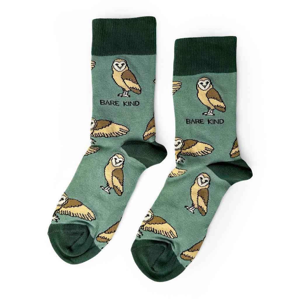 Bare Kind Save the Barn Owls Bamboo Socks