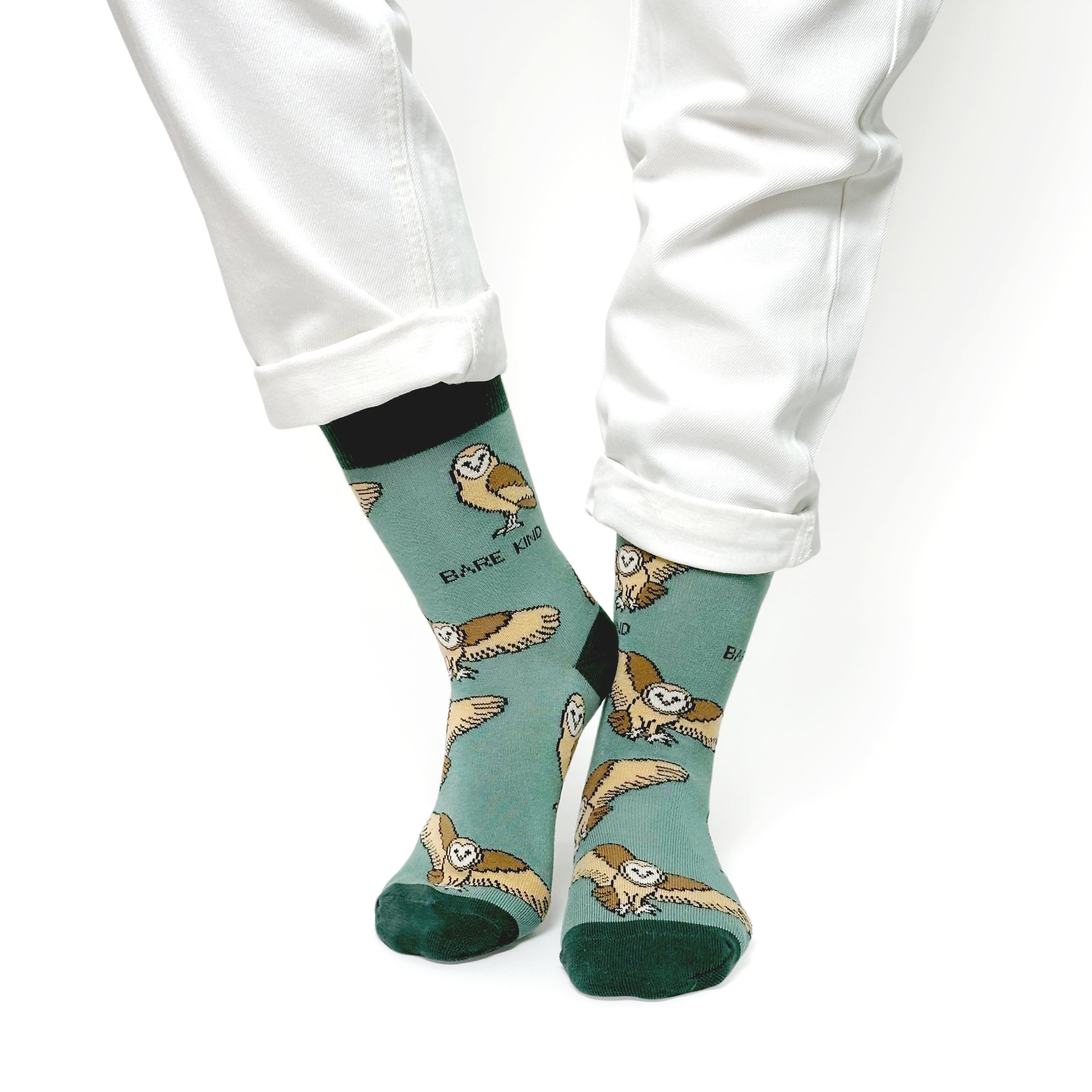 Bare Kind Save the Barn Owls Bamboo Socks