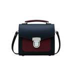 Zatchels Black & Oxblood Two Tone Sugarcube Handbag