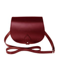 Zatchels Oxblood Handmade Leather Saddle Bag front view