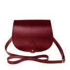 Zatchels Oxblood Handmade Leather Saddle Bag front view