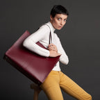 Zatchels leather shopper bag colour option view