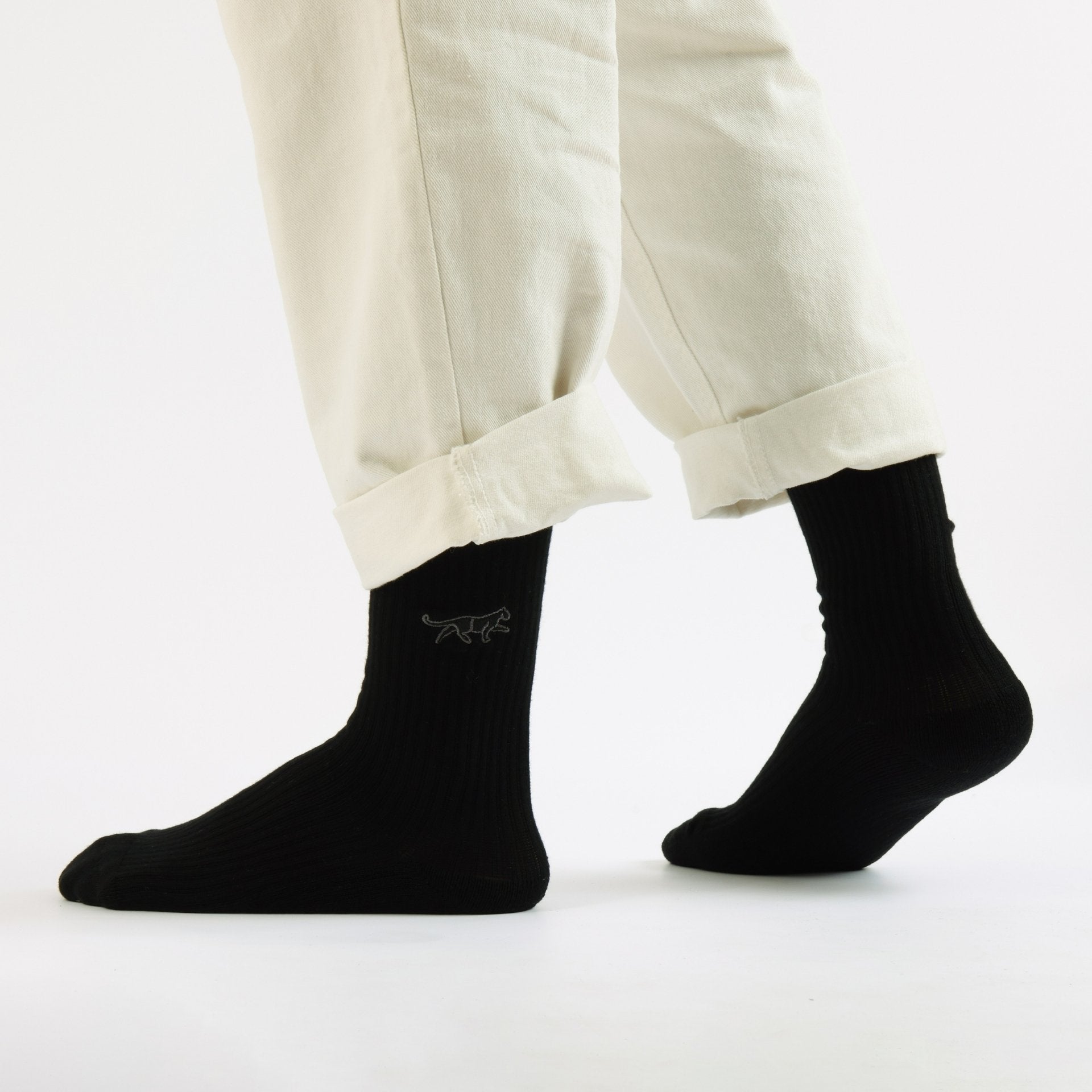 Bare Kind Save the Black Panthers Ribbed Bamboo Socks
