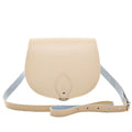 Zatchels Pastel Cream Handmade Leather Saddle Bag