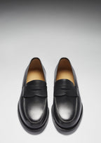 Hugs & Co Mens Black Leather Loafers Welted Leather Sole
