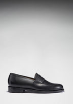 Hugs & Co Mens Black Leather Loafers Welted Leather Sole