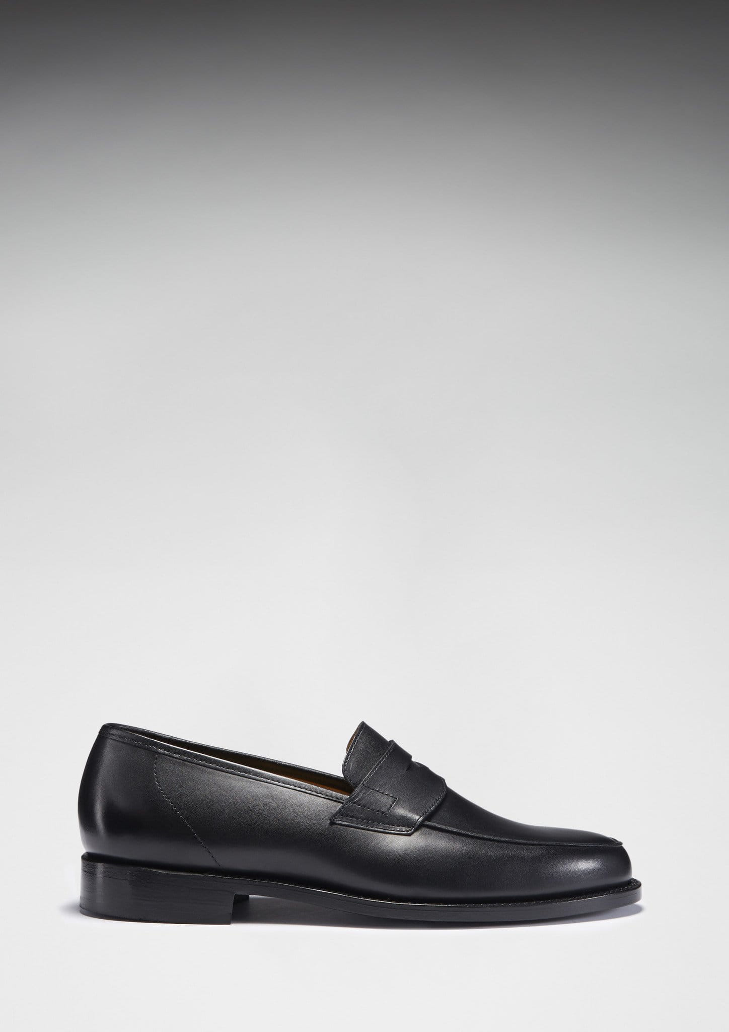 Hugs & Co Mens Black Leather Loafers Welted Leather Sole