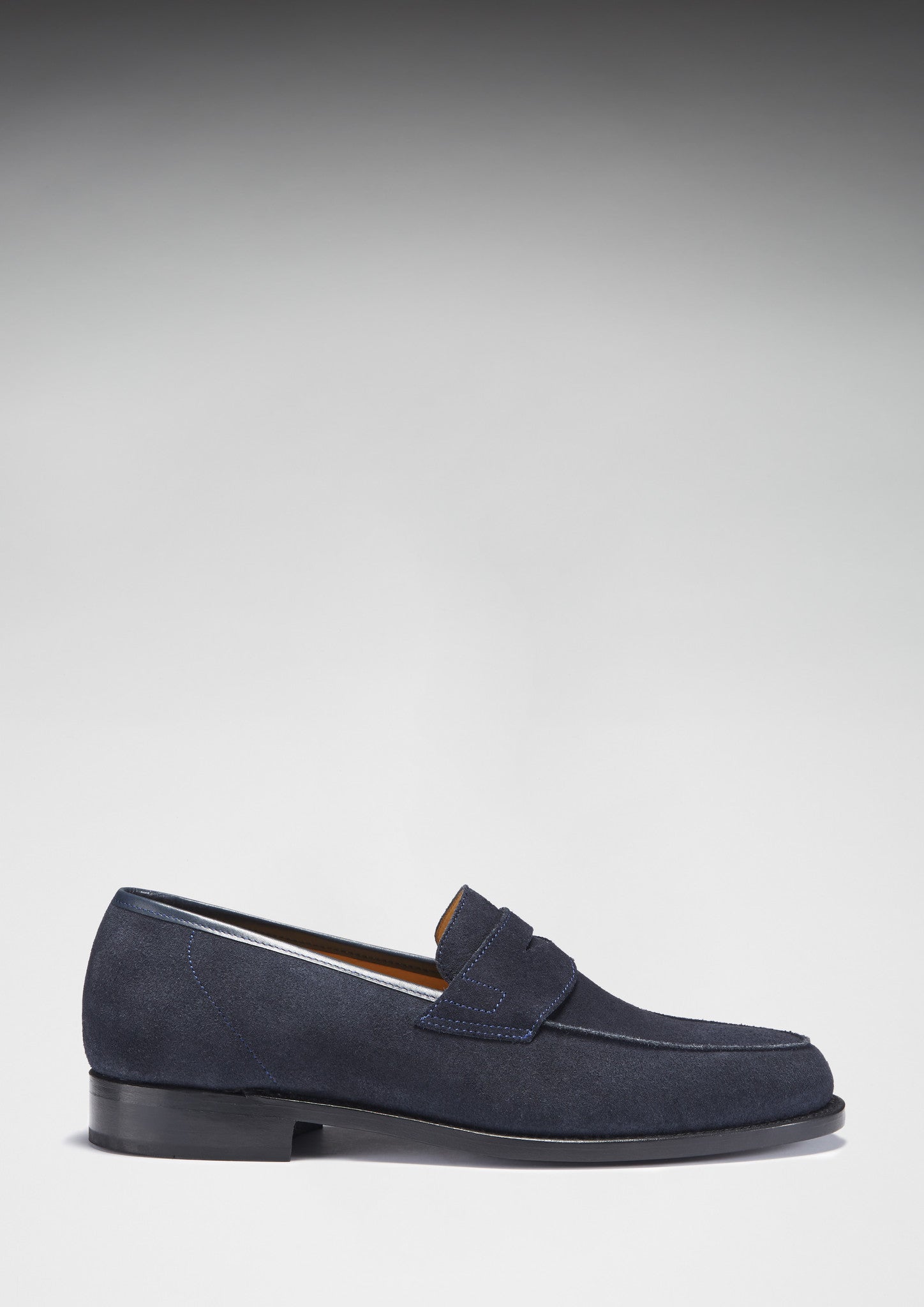 Hugs & Co Mens Navy Blue Suede Loafers Welted Leather Sole