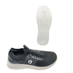 STQ Black White Memory Foam Womens Trainers