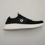 STQ Black White Memory Foam Womens Trainers