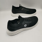 STQ Black White Memory Foam Womens Trainers