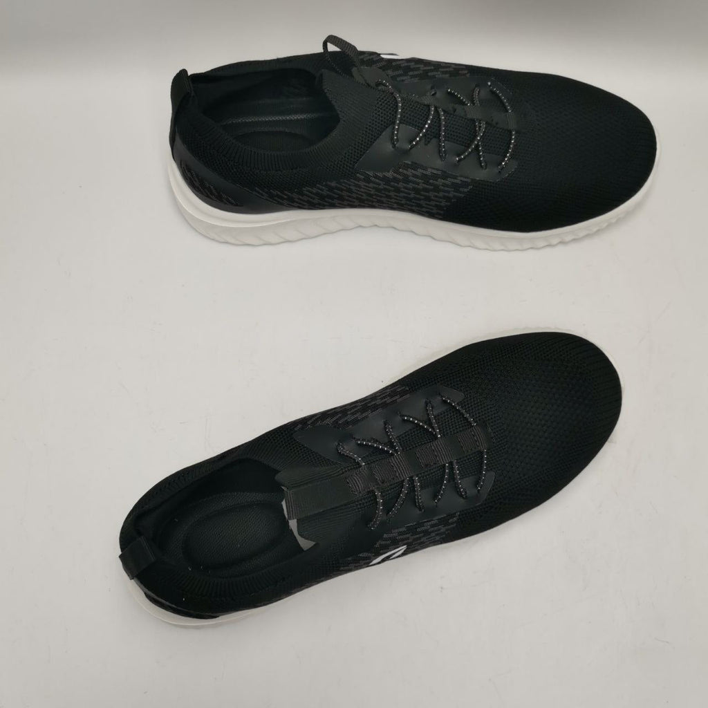 STQ Black White Memory Foam Womens Trainers