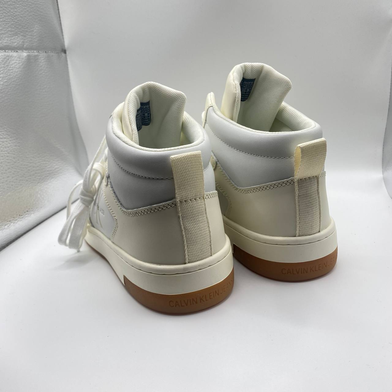 Calvin Klein High Top Leather Womens Trainers UK 5 EU 38