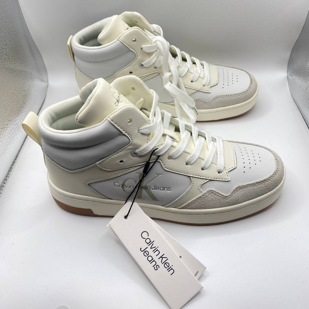 Calvin Klein High Top Leather Womens Trainers UK 5 EU 38