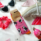 Bare Kind Save the Pink Puffin Bamboo Socks